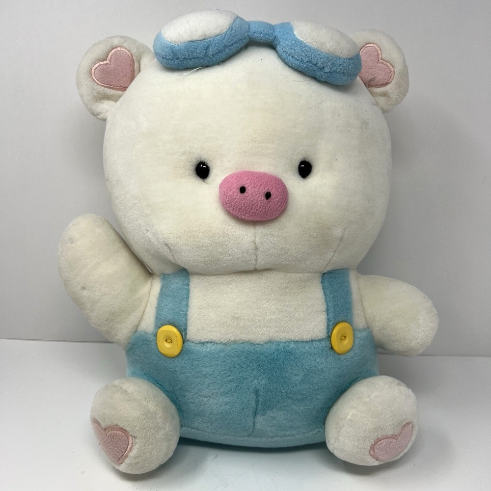 Hannari Tofu Japan Pig Plush 12" Cute Stuffed Animal Large Soft Plushie Toy